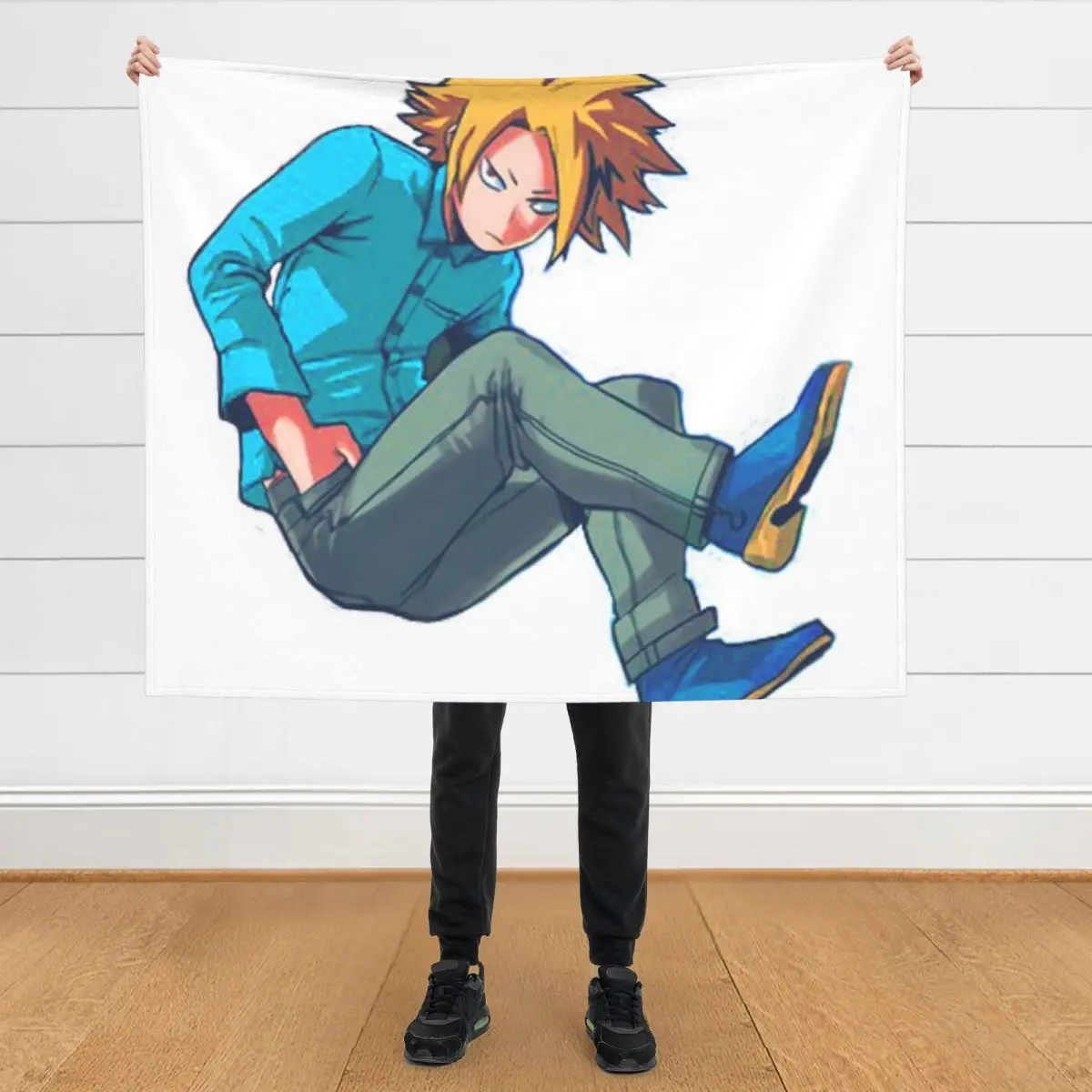 

Kaminari Denki Throw Blanket Flannel Soft Plaid For Baby Blankets