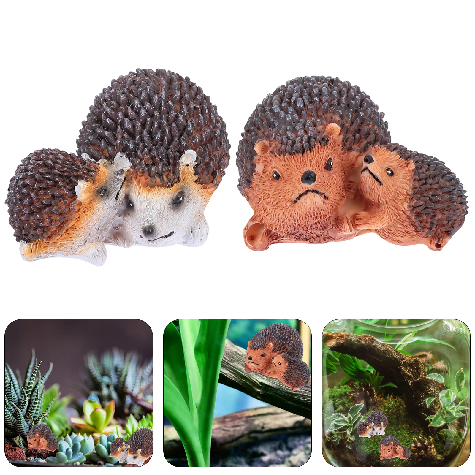 القنفذ ساحة زخرفة الراتنج التماثيل حديقة ساحة المناظر الطبيعية زينة زخرفية محاكاة الحيوان الحرفية #6