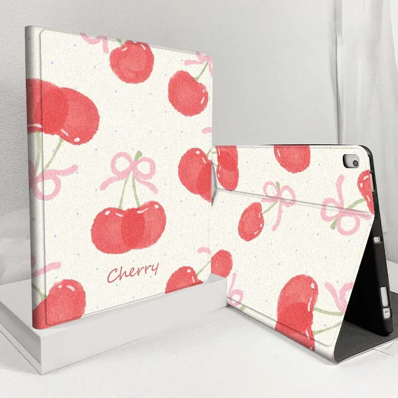 Flowers cherries fruits For iPad Pro Air Mini 1 2 3 4 5 6 7 7th 8th 9th 10th 11th 10.2 9.7 10.5 10.9 11 12.9 Tablet Case