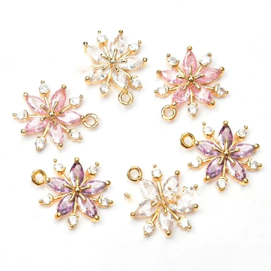 

New Rhinestone Pendant Charms flower shape horse eye Diy Clothing Jewelry Accessories