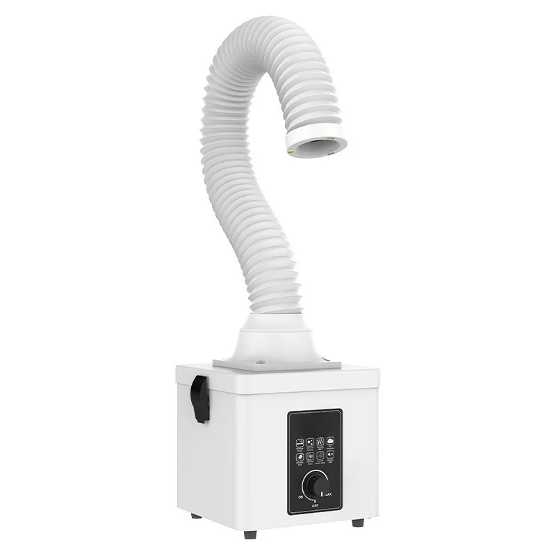 Mini Soldering Smoke Absorber Desktop Fume Extractor Purifier Machine with Adjustable Gooseneck Hose for Solder Work Station