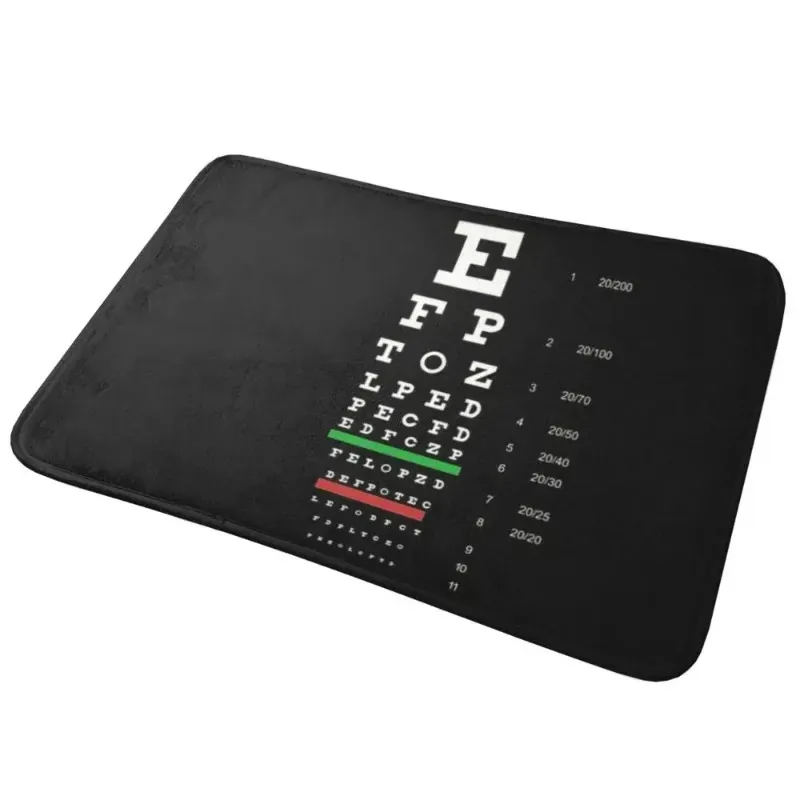 Snellen Eye Chart Front Floor Door Optometrist Optician Kitchen  Entrance Mat Outdoor   Bathroom Doormat Garage Carpet