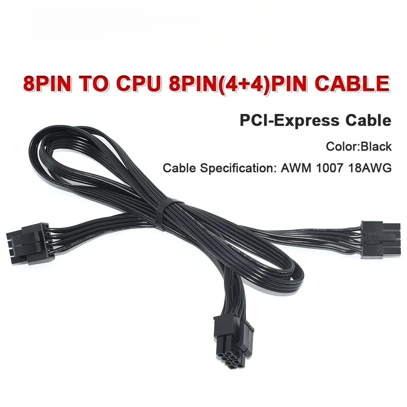 CHJJULONGFENGBAO 1PCS 8Pin 1 to 2 For 750W 850W 1000W 1600W Power Module PCI Express CPU 8Pin to Dual 8 (4+4)Pin Cable