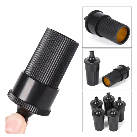 12V/24V Automotive Cigar Lighter Mother Base High Power Suitable Inflatable Pump Vacuum Cleaner Inline Socket Adapter