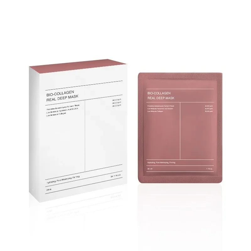 Bio-Collagen Real Deep Mask Soluble Collagen Sheet Mask With Hydrolyzed Collagen Moisturizing Face Mask For Skin Care Korean