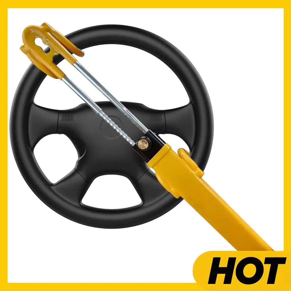 

Замок на руль с выдвижными двойными крюками, противоугонное устройство, универсальный замок для автомобилей, грузовиков, фургонов и внедорожников