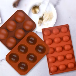 Ball Round Half Sphere Silicone Mold for DIY Baking Pudding Mousse 3D Chocolate Eco-Friendly Cake Mold Kitchen Accessories Tools