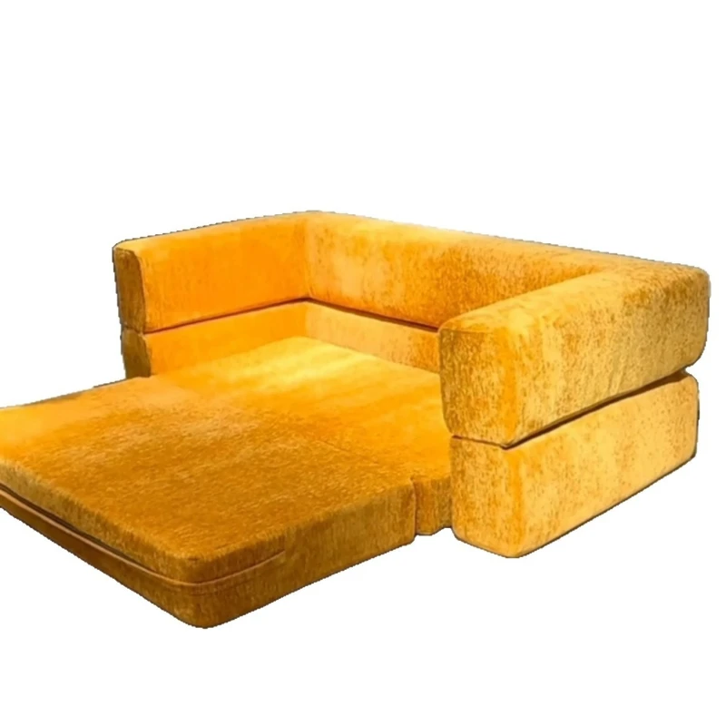 Full sponge module fabric sofa, living room small apartment, medium and ancient style, vacuum compression
