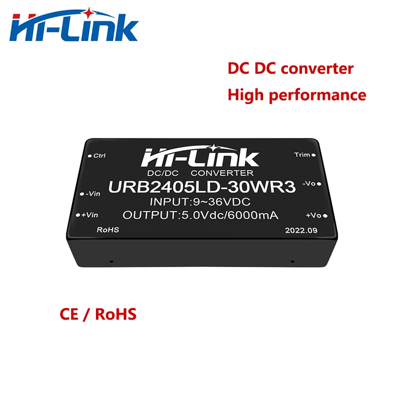 Imagem -03 - Módulo de Alimentação Eletrónica Inteligente Hi-link Conversor High-link 91 de Eficiência Urb2405ld30wr3 30w 24v a 5v 6a 6a Pcs 5pcs