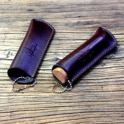 Hand-stitched Vegetable Tanned Cowhide Folding Knife Cowhide Cover Leather Scabbard for OPINEL NO.5 NO.6 NO.7 NO.8 NO.9