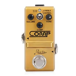 Rowin Best Analog Comp Box Guitar Compressor Pedal Compression Effect for Electric Guitar BASS Pedalboard True Bypass CS-3