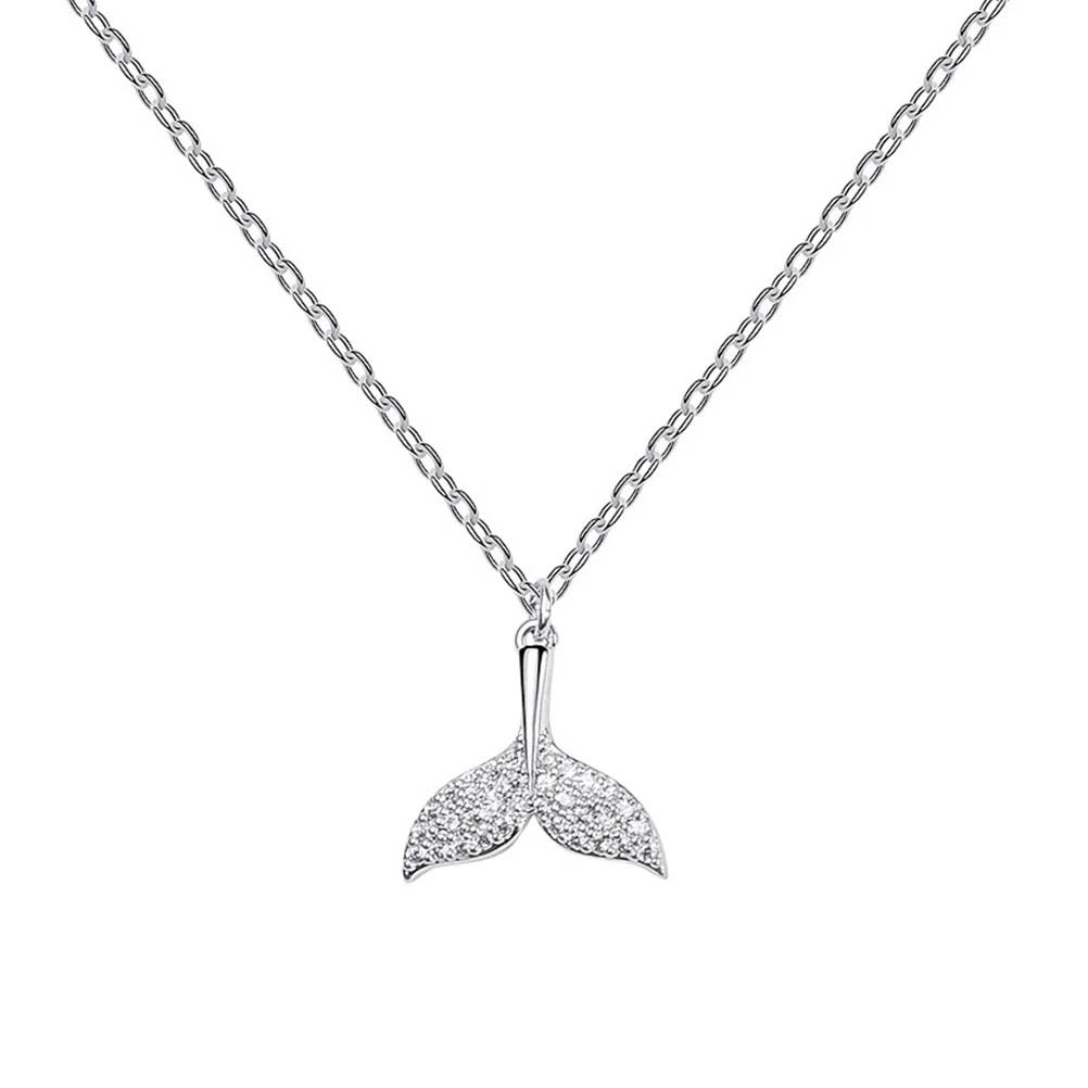 

Fish Tail Pendant Necklace Exquisite Design Bright Luster Stylish Elegant Jewelry for Party Festive Dinner Women Girls