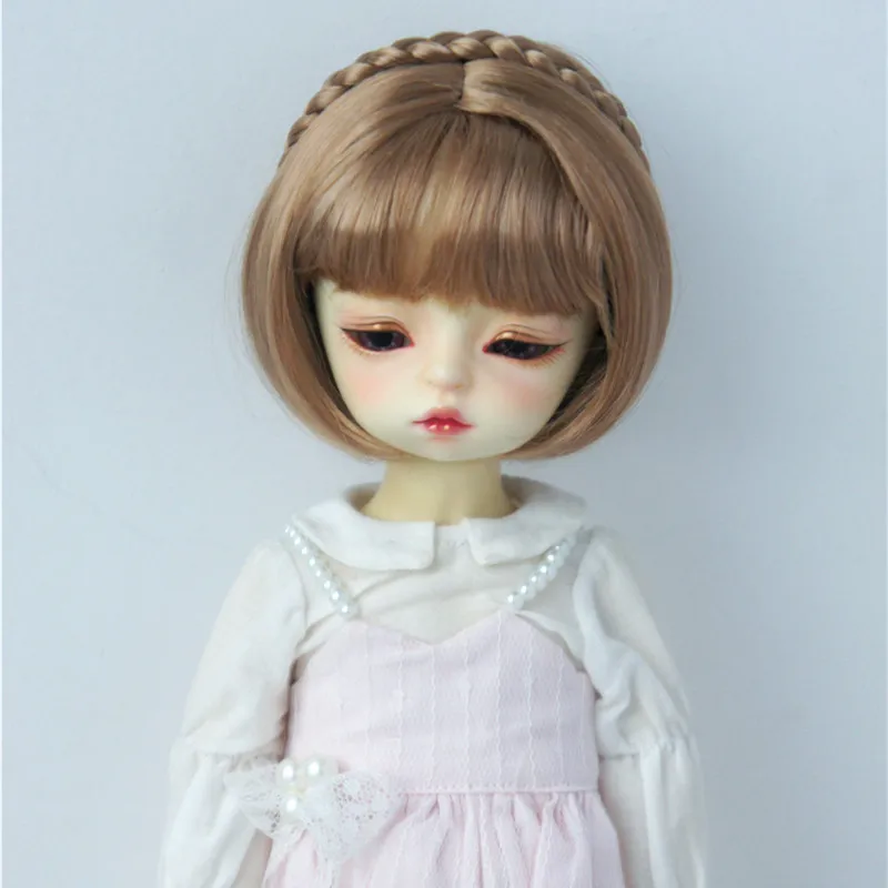 【JUSUNS】JD620 5-6 นิ้ว 6-7 นิ้ว 7-8 นิ้วสั้น Bobo ตัด Braiding Band สังเคราะห์ Mohair BJD วิกผม 1/8 OB11 YOSD MSD อุปกรณ์เสริม