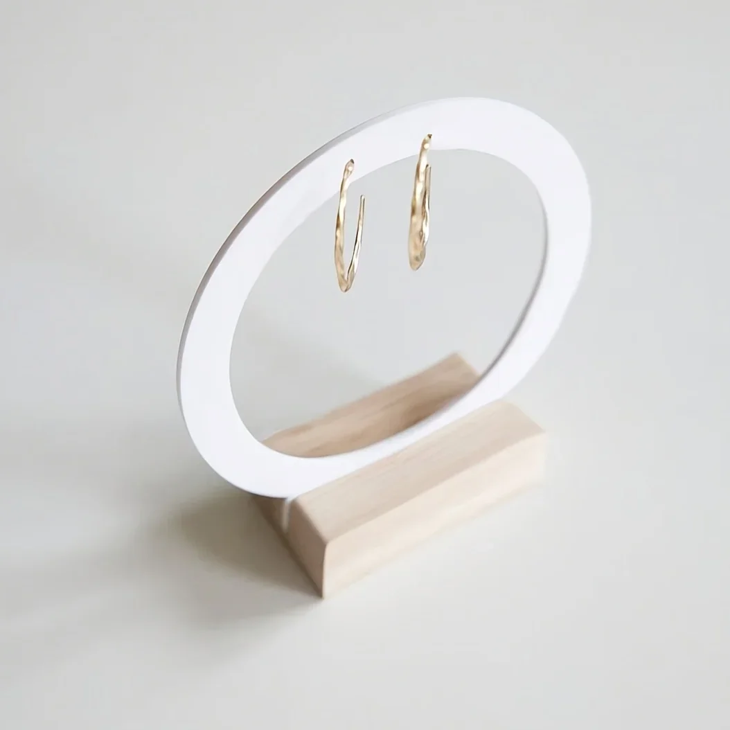 

Minimalist Circular Acrylic Jewelry Stand, Earring Display Rack for Dressing Table/Desktop, Light Luxury Accessory Storage
