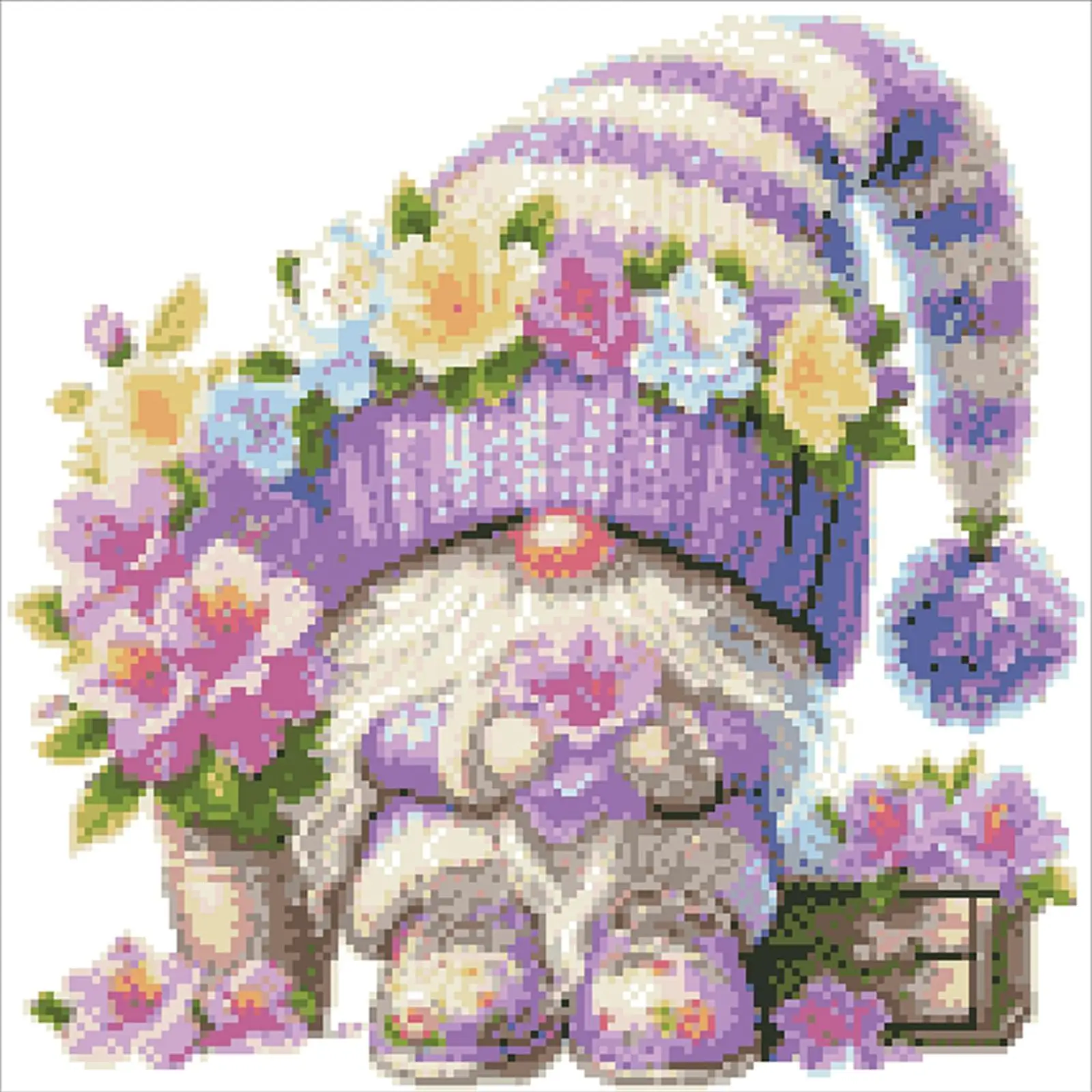 

Partial Embroidery Bead 40x39cm Gnome 9CT DIY Cross Stitch Kit for Bedroom Home