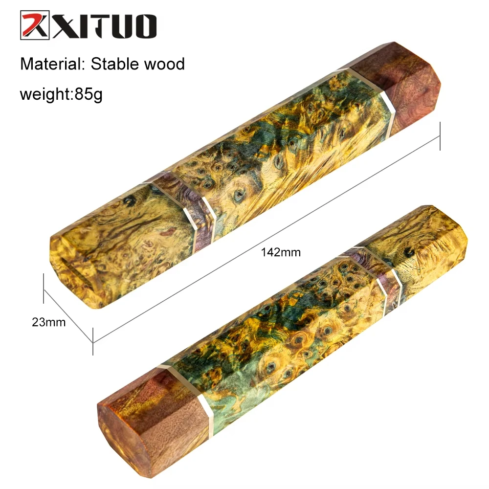 Picture 4: XITUO Japanese Chef Knife Handle Octagonal Handle Solid Wood Kitchen Knife Handle Knife DIY Making Accessories Ergonomic Design