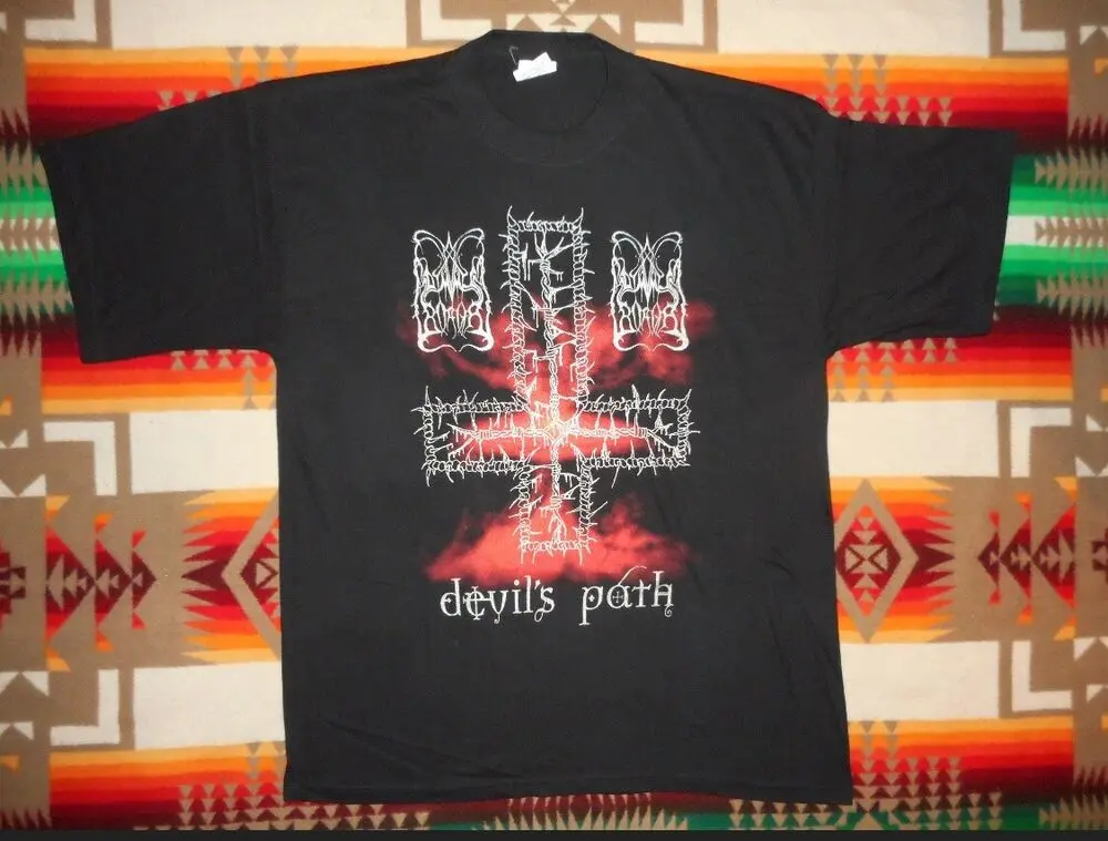 Vintage Dimmu Borgir Devils Path T Shirt Cradle Of Filth Emperor Black Metal