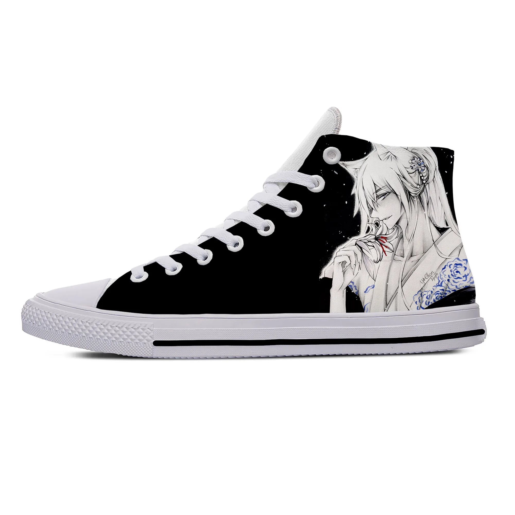 Hot Japanese Anime Manga Kamisama Kiss Love Tomoe Casual Shoes Breathable Men Women Sneakers High Top Lightweight Board Shoes