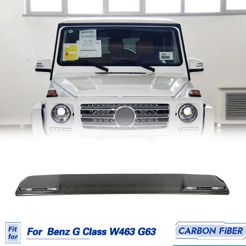 Car Front Roof Spoiler Wings Carbon Fiber for Mercedes-Benz G Class W463 G63 AMG 2004-2018 Front Roof Spoiler With Led Lights