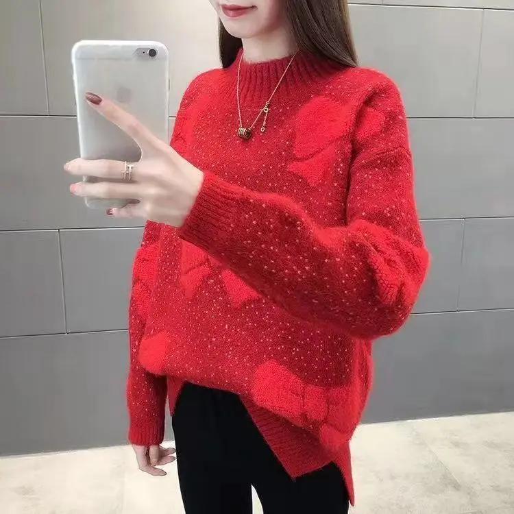 

Новая трикотажная куртка женская, осень-зима 2025, модный свитер высокого качества, пальто, женский свободный пуловер, нижняя рубашка, женский топ