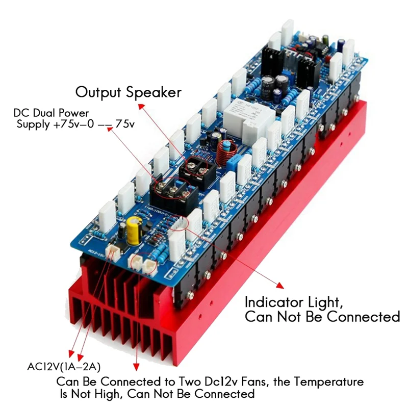 Y45A-Audio Power Amplifier Board High-Power TT1943/5200 12 Pairs Low Noise Low Distortion HIFI Audio Amplifier Module