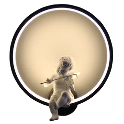 Nordic Warm Angel Wall Lamp Modern Living Room Bedroom Corridor Creative Personality Children's Bed Decoration Light Fixture
