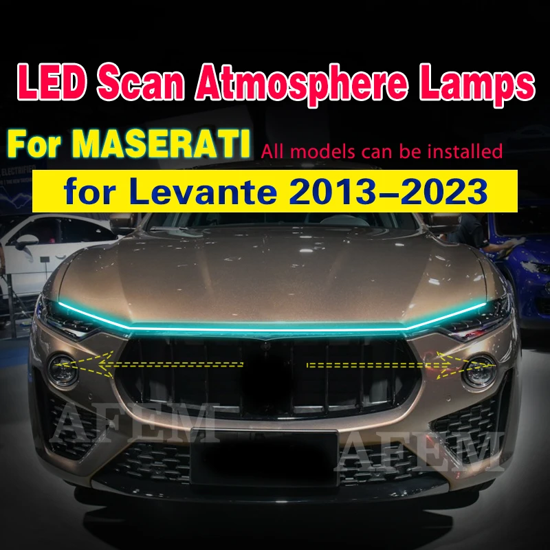 LED DRL 12v For Maserati Levante 2013-2023 Daytime Running Lights Auto Headlights Scan Starting Auto Decorative Atmosphere Lamps