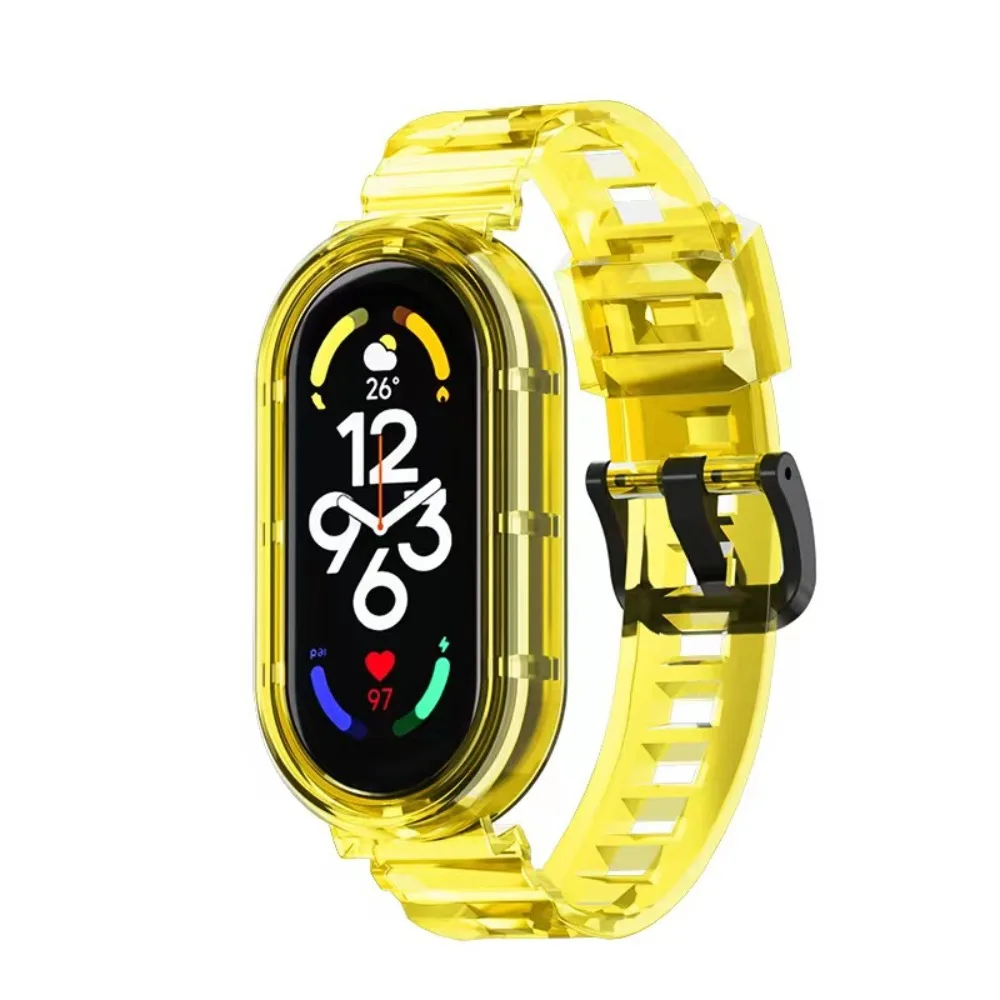 Transparent Watch Strap New Replaceable TPU Watch Band Sports Leisure Integrated Protective Case for Xiaomi Band 8