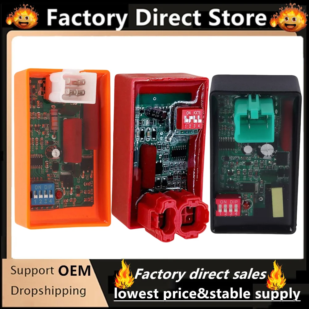 4/5/6 Pin AC CDI Box with DIP Switch Motorcycle Lgnition Speed limit4000-12000 For WAVE100 Racing YX140 Competitive Racing Tool
