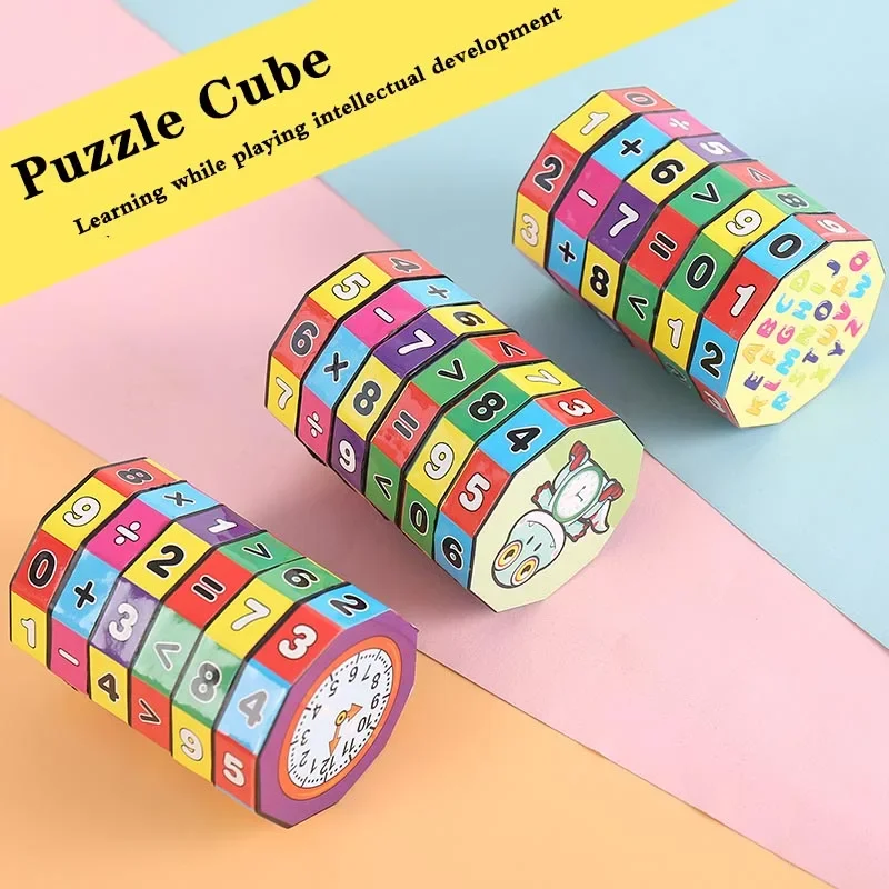 5PCS Arithmetic Cube Kids Educational Toys Number Arithmetic Teaching Parent-child Toy Detachable Cube Kindergarten Baby Gift