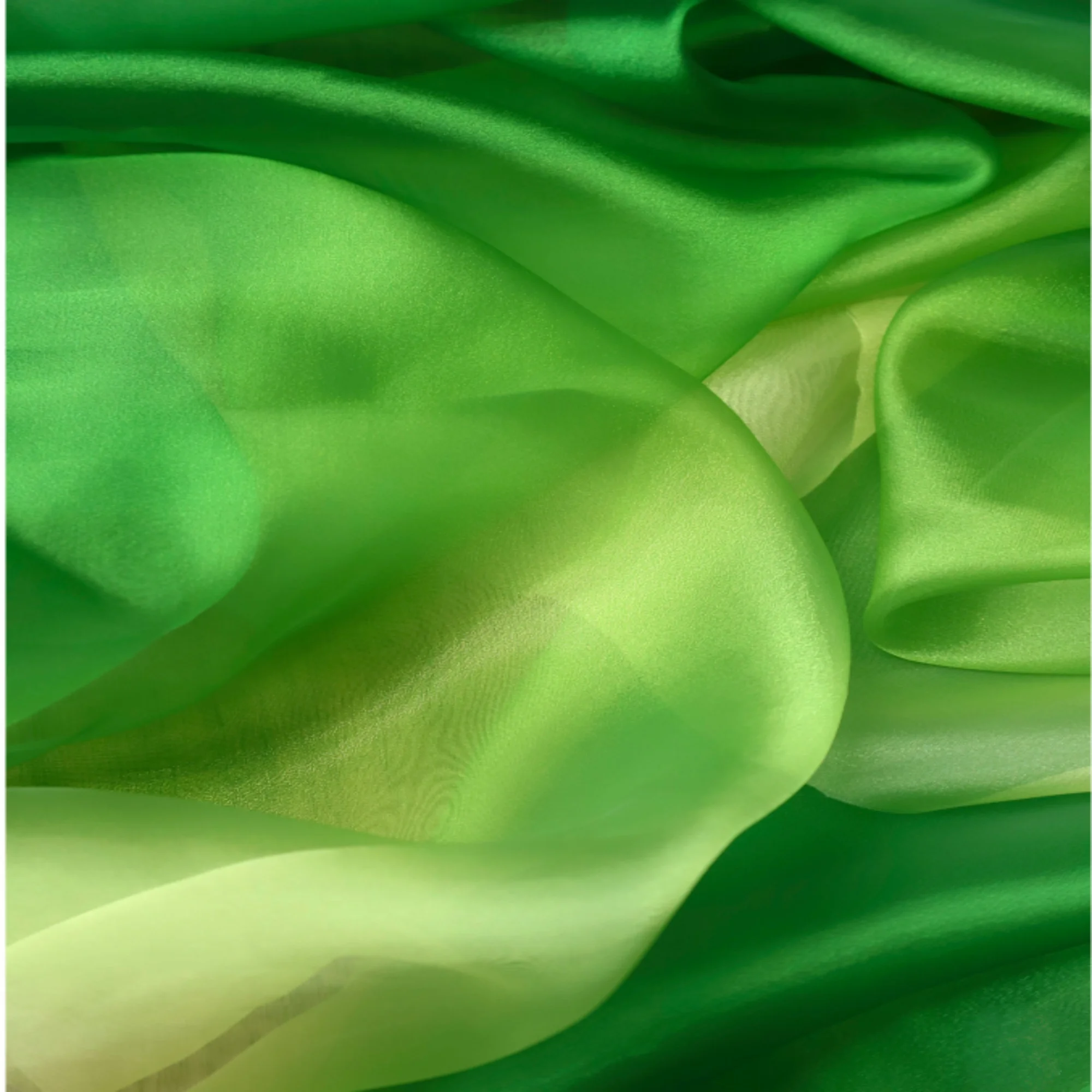 

1Meter Gradient Chiffon Organza Sheer Yellow-Green DIY Dress Performance Costumes Background Decoration Fabric for Crafts