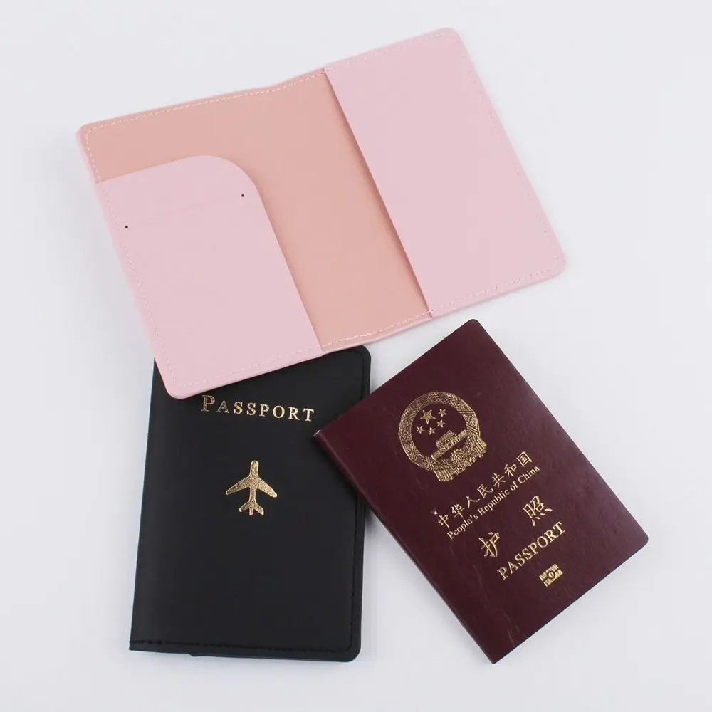 Leather Name ID Address Wallet Protector Cover Case Travel Accessories PU Card Case Passport Protective Cover Passport Holder