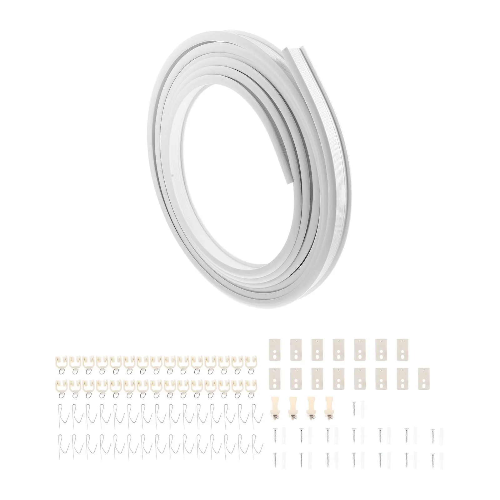 

Curtain Track System Bendable Ceiling Mount Room Divider Silent Smooth Household Curtain Supplies Room Divider Ceiling Track