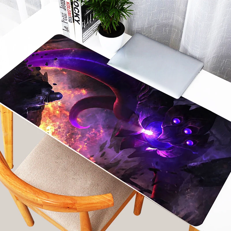 

VelKoz League of Legends Mouse Pad XL Purple Kawaii Mousepad PC Gamer Cabinet Extended Desk Mat Laptop Anime Gaming Keyboard Rug