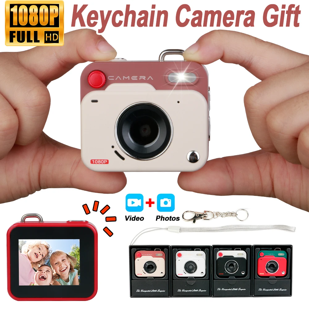 

2025 New Thumb Pocket CCD Digital Camera HD Retro Mini Camera Portable Keychain Camera Outdoor Travel Photo Recorder Gift Y6000
