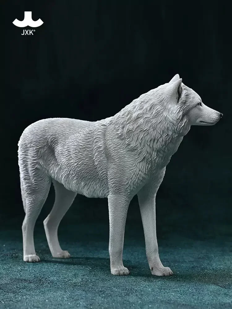 JXK JXK194 1/6 Scale White Wolf Arctic Wolf JXK194 Simulation Wildlife Animal Resin Toys Model for 12 Inches Action Figure Body