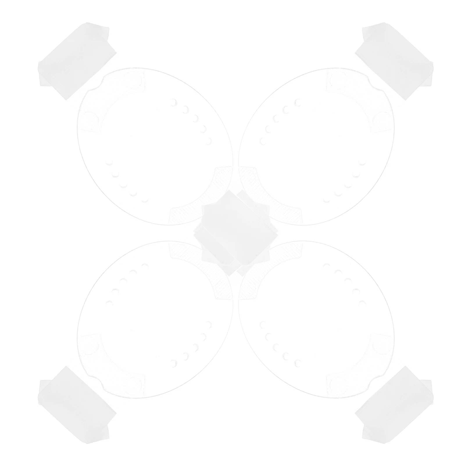 4pcs Clear Plastic Shield Transparent Ventilated Protector For Surgery Post-Operative Guard Adults s Durable Breathable