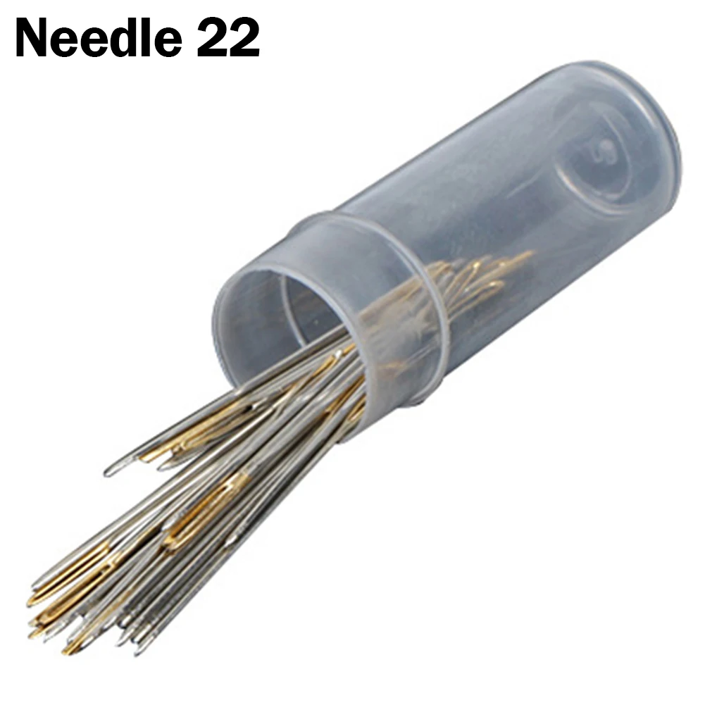 30PCS Needle Threader Needles 0.35mm 0.75mm 0.9mm Cross Stitch Gold Tail Embroidery Needle Needlework Tools Embroidery Sewing