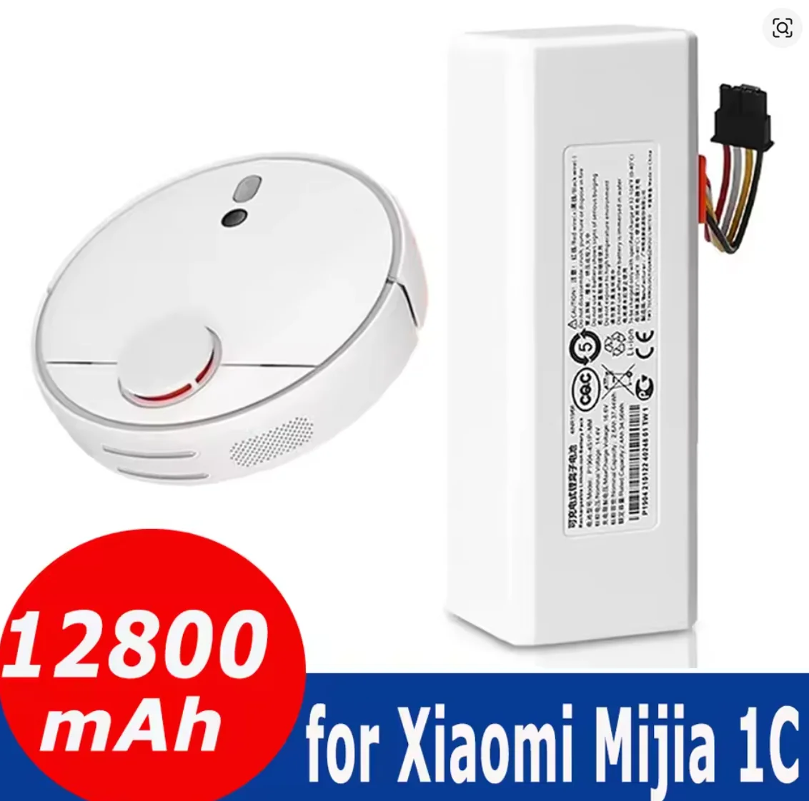 NEW STYTJ01ZHM 14.4V 12800mah P1904-4S1P-MM Battery For Xiaomi Mijia 1C Robot Vacuum Mop Cleaner Accessories Parts dropshipping