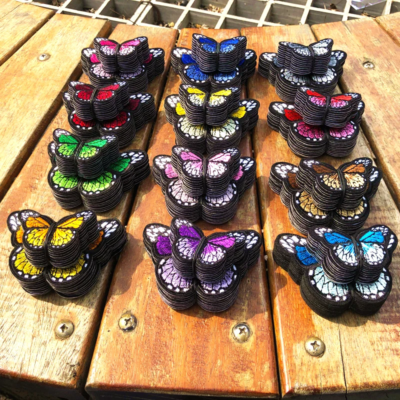 12 Color Butterfly Embroidery Patch Iron On Patches On Clothes Sweater Skirt Clothing Decoration Hat Backpack Sew Patch Badges