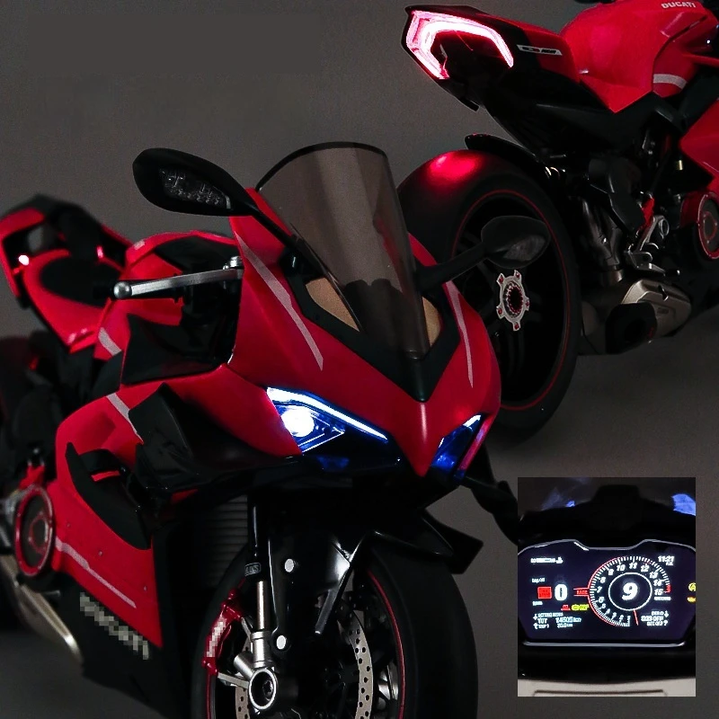 Golog 1:7 Startspray Simulatie Locomotief V4S Motorfiets Handgemaakte Decoratie Legering Model Simulatie kinderen speelgoed cool