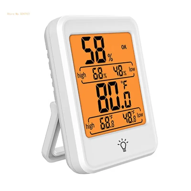 Thermometers Hygrometer Desktop Meter Gauge with LCD Display Weather Stations Dropship