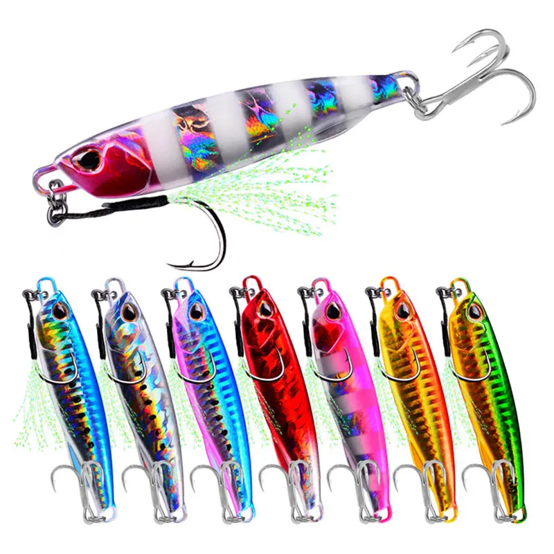 

8 Pcs/lset Metal Jig Fishing Lures Spinner Spoon Fish Bait Cast Slow Jigging Sea Pesca TackleFishing Lure Jigs