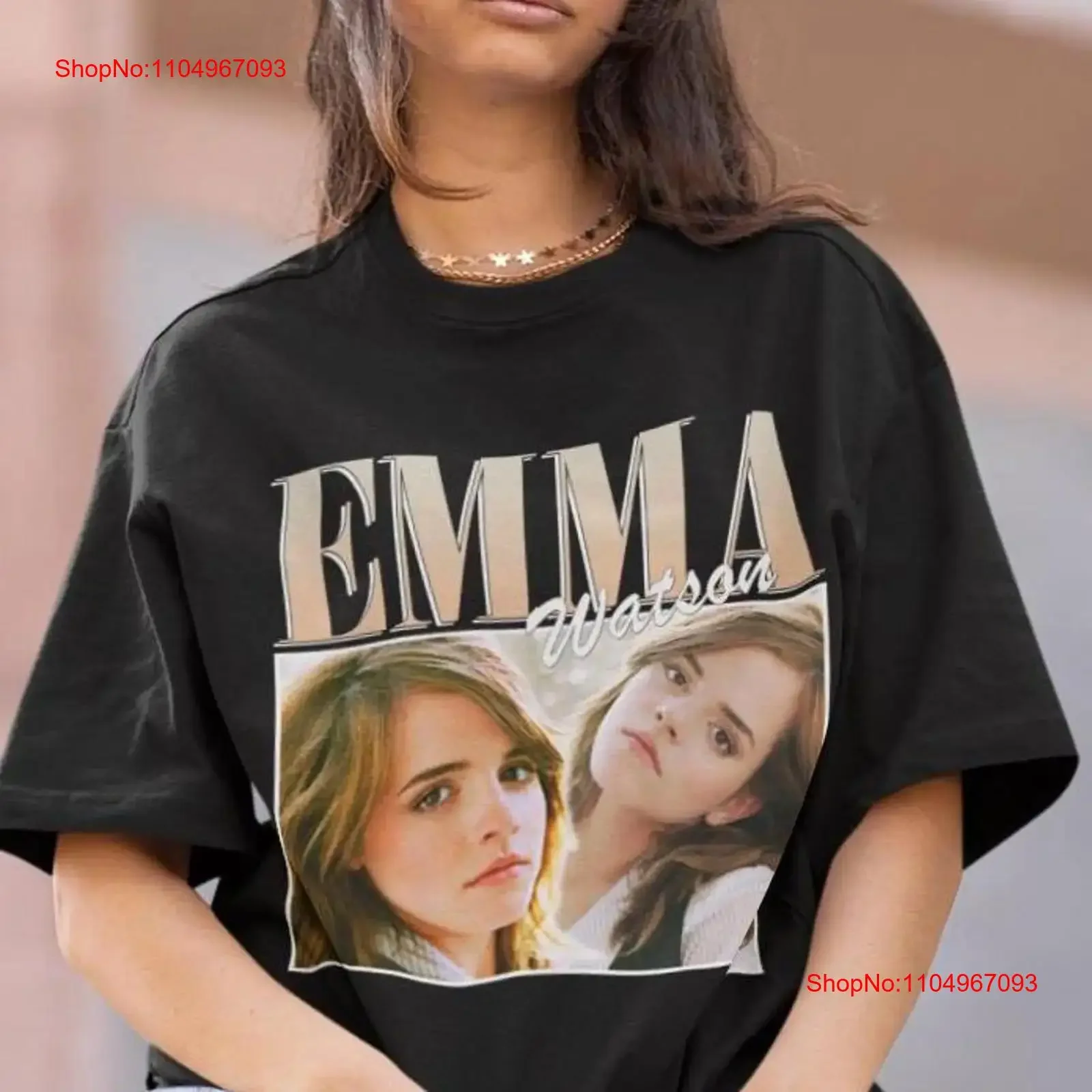 

Винтажная классическая футболка Emma Watson Homage, винтажная стираная футболка с графическим рисунком, удобный универсальный мягкий повседневный топ для повседневной носки, домашняя одежда