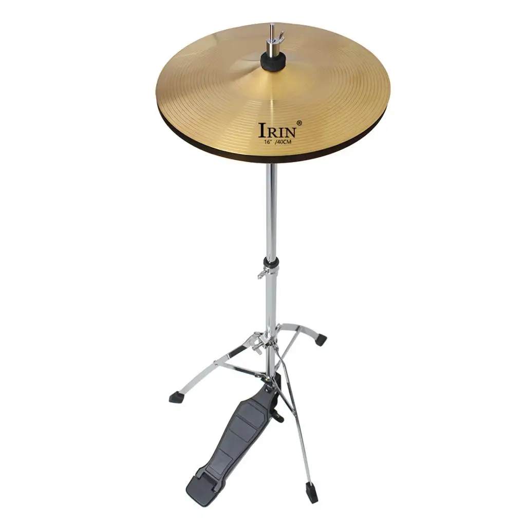 IRIN Professional 16 inch Brass Alloy Crash Ride Hi-Hat Cymbal for Drum Percussion Players Beginners