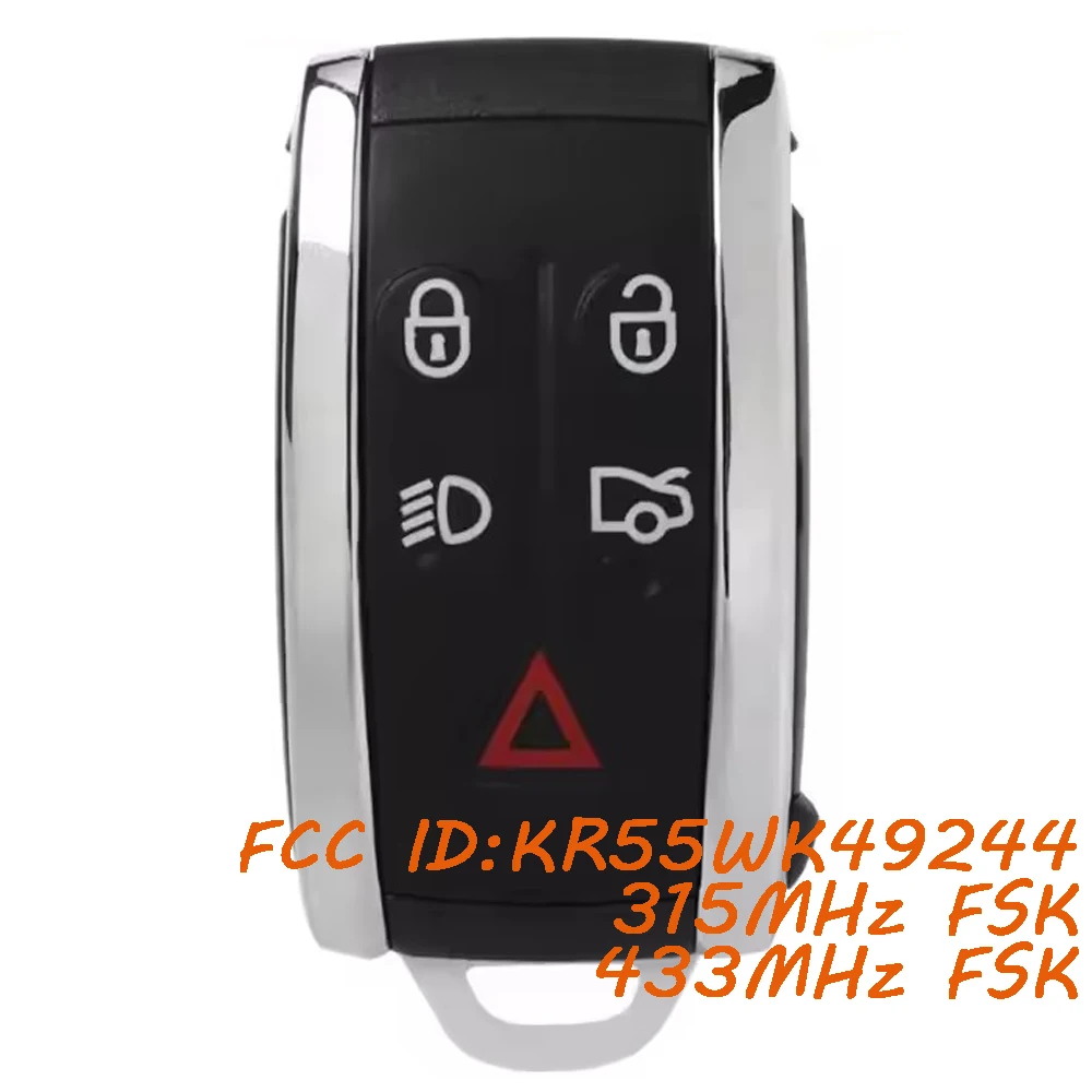 

KEYECU KR55WK49244 for Jaguar XF XK XFR XKR 2009 2010 2011 2012 2013 XJ8 XK8 Smart Remote 315/433MHz ID46 PCF7953 Chip Key Fob
