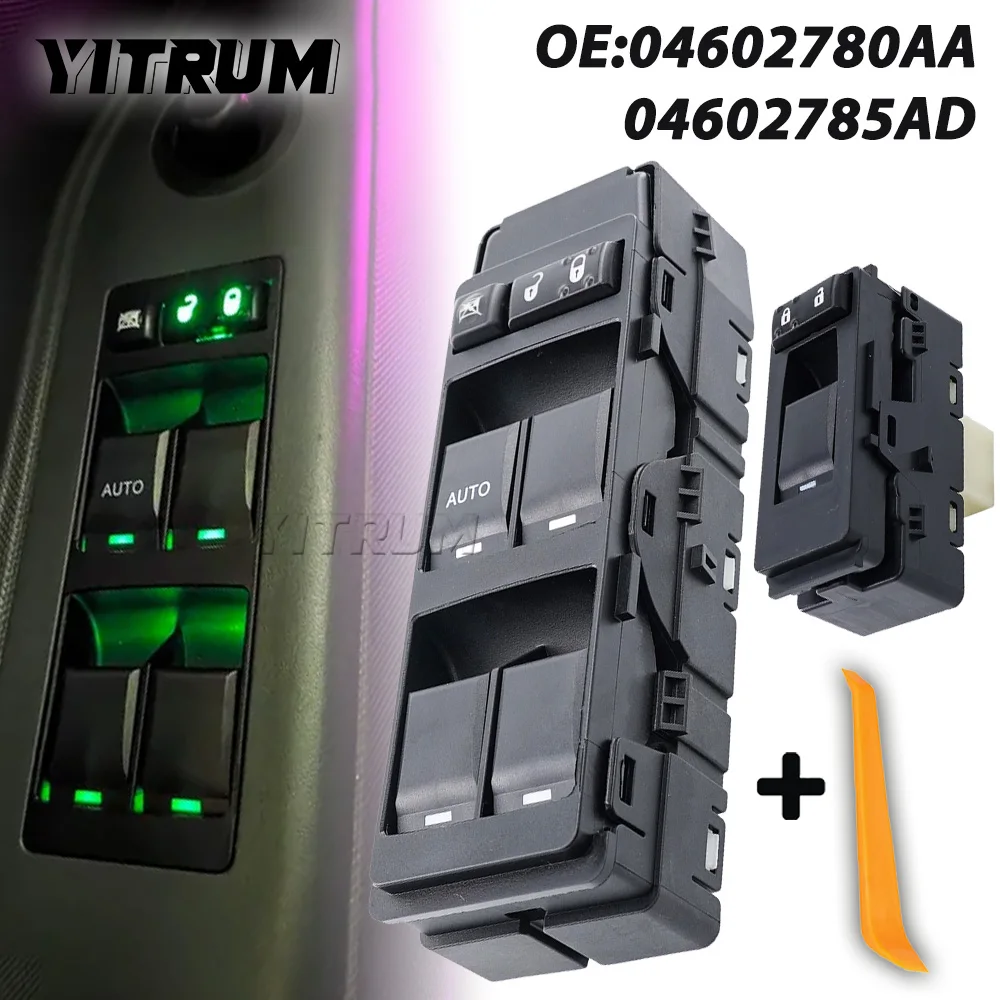 

Главный переключатель стеклоподъемника YITRUM для Dodge Charger Magnum Jeep Compass 2011-2014, Chrysler 300 2004-2010, 4602780AA 04602780AA