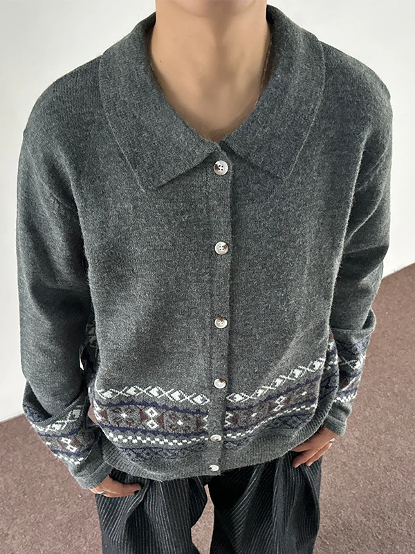 

Laoqian Sle Knitted Fair Isle Sweater Autumn Winter High End Lazy Sle Open Cardigan Sweater ex Polyester Fiber Long S...