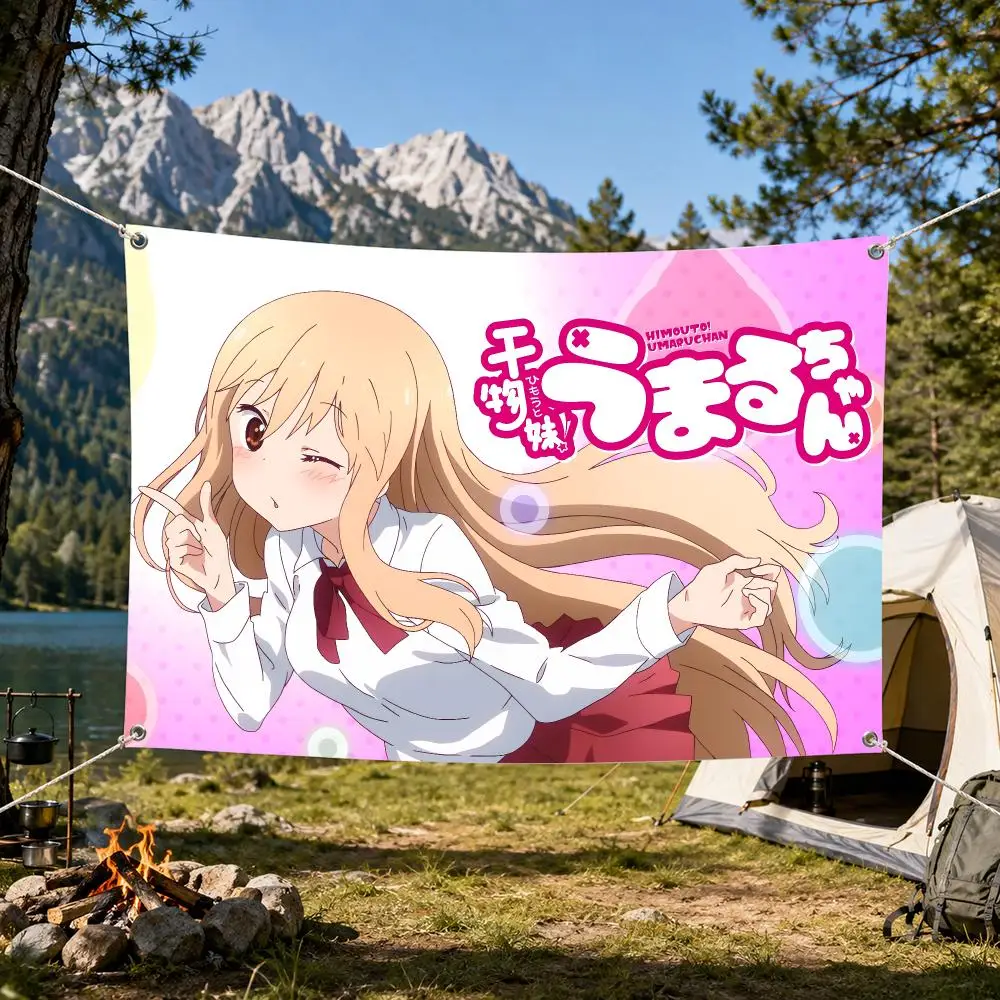 Himouto! Umaru-chan Flags Aesthetic Wall Tapestry Printed Wall Hanging Living Room Party Outdoor Decor