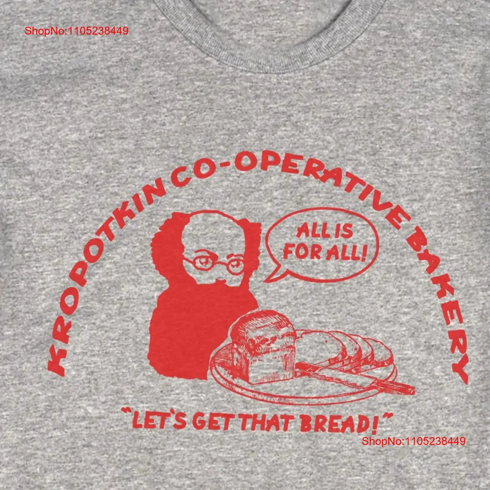 Kropotkin Bakery T Shirt vintage Washed Top For Everyday Wear Soft Comfortable Versatile designer clothes Stretched Unisex